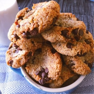 Almond Chocolate Chip Cookies with Coconut