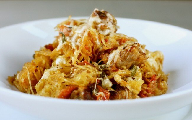Squash Pasta with Vegan Alfredo Sauce Squash Pasta with Arrabbiata-Alfredo Cashew Cream Sauce