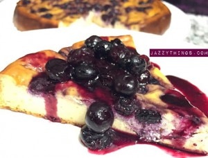 Low-Fat Blueberry Protein Cheesecake