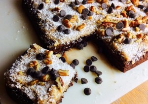 German Chocolate Protein Brownies