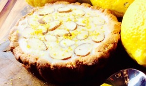 Lemon Custard Pie with Almonds