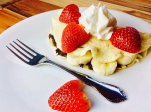 Strawberry-Banana Chocolate Crepes