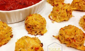 Turkey & Spaghetti Squash Meatballs with Spicy Sauce