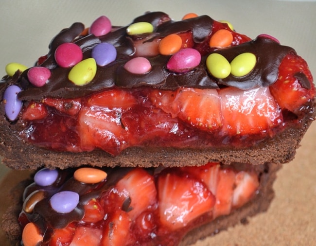 Double-Chocolate Strawberry Protein Pie Chocolate Strawberry Pie for One