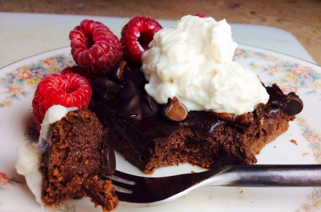 Black Forest Brownies with Frosting Black Forest Protein Brownies