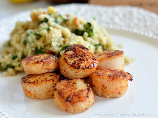 Seared Scallops with Spinach and Quinoa Spinach Quinoa and Seared Scallops