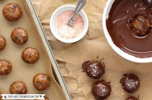 Chocolate Truffles with Peanut Butter and Chocolate Chips