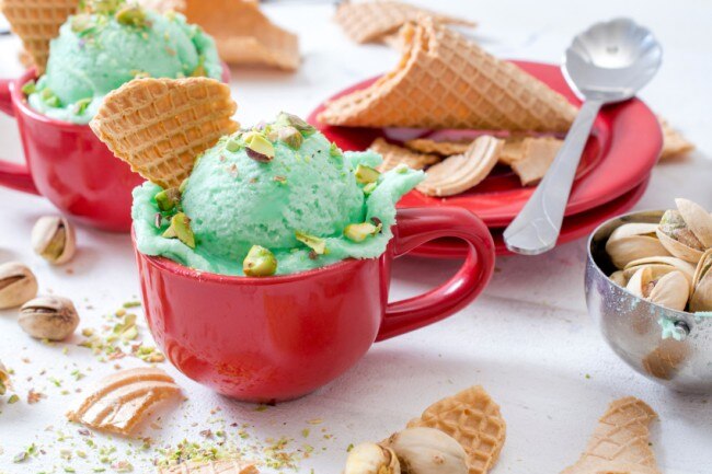 Pistachio Protein Ice Cream Healthy Dessert: Pistachio Ice Cream