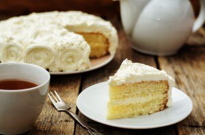 Almond Layer Cake with Vanilla Buttercream Frosting