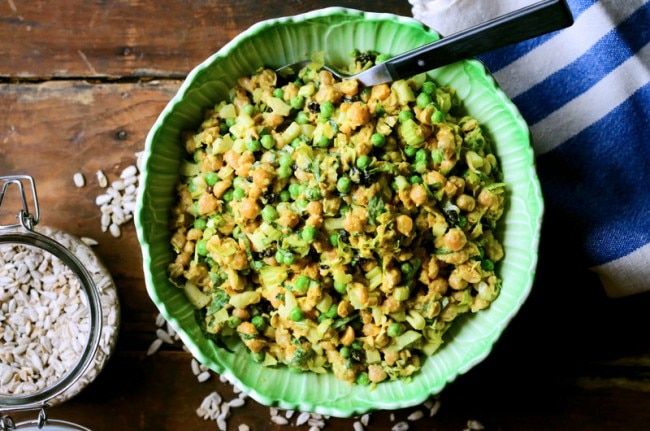 Spring Chickpea Salad With Homemade Curry Mayo