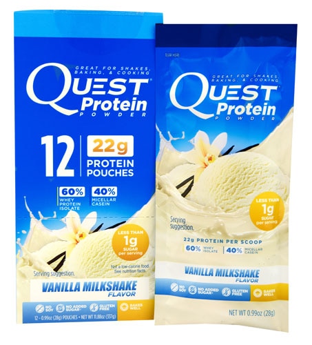 Quest Nutrition Vanilla Protein Powder Pouches | Vitacost.com/blog