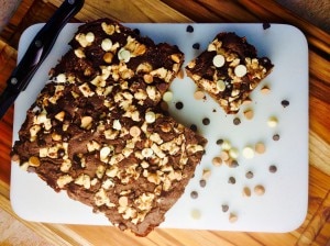 Chocolate Peanut Butter Protein Brownies
