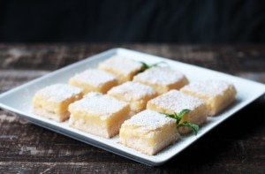 Lemon Bars with Coconut Flakes