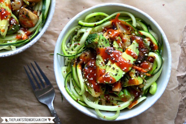 Vegetable Zoodle Stir-Fry Korean Stir-Fry with Zoodles