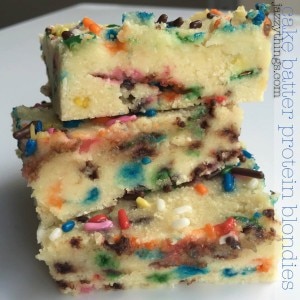 Birthday Cake Protein Blondie Bars Recipe
