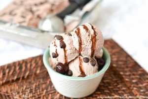 Cherry-Chocolate Chip Healthy Frozen Ice Cream