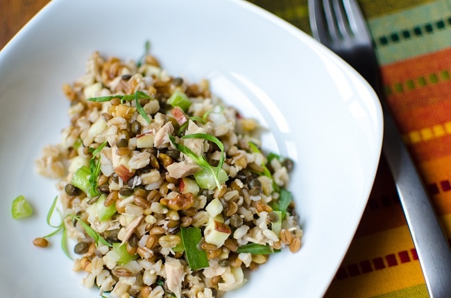 Tuna Salad Bowl with Whole Grains & Lentils Tuna Salad with Apples, Walnuts and Tarragon