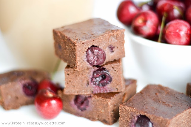 Cherry Chunk Chocolate Brownies Cherry-Chocolate Protein Brownies Recipe