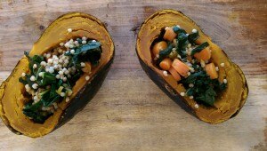 Kabocha Squash with Sorghum Stuffing