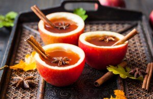 Spiced Apple Cider with Bitters & Brandy