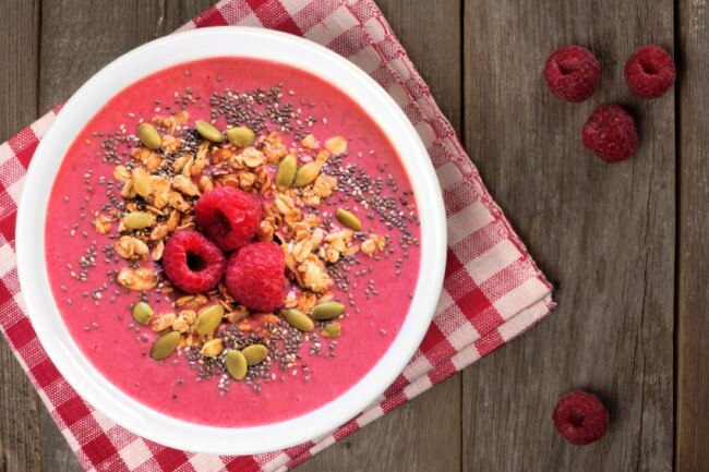 Strawberry & Raspberry Smoothie Bowl