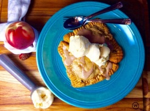 Peach Turnovers with Frozen Yogurt
