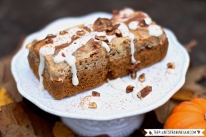 Vegan Pumpkin Spice Cheesecake Bread