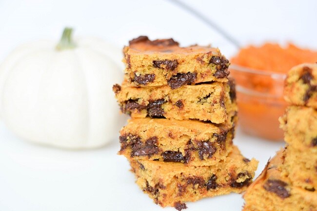 Pumpkin Chocolate Chunk Blondies Recipe Pumpkin Chocolate Chunk Blondies Recipe