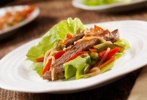 Beef & Bell Peppet Stir-Fry Salad Recipe