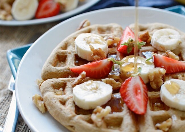 Banana Protein Waffles Recipe Breakfast Recipe: Banana Protein Waffles