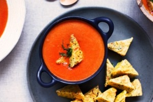 Homemade Tomato Soup Recipe With Gluten-Free Croutons