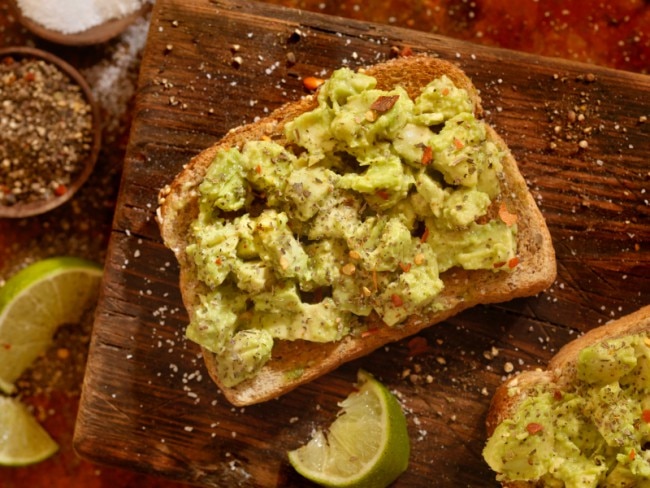 Avocado Smash on Toast Mashed Avocado Spread on Toast
