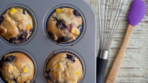 Peach and Blueberry Protein Muffins Recipe