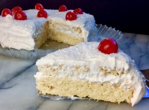 Two-Tiered Coconut Protein Cake