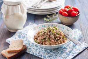 Vegetarian Buckwheat Salad with Pesto