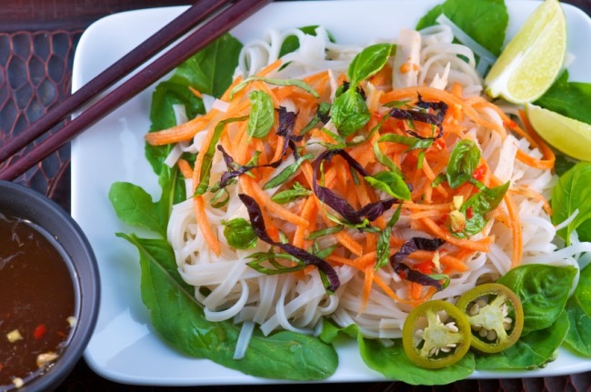 Kelp Noodle Salad with Peanut Sauce