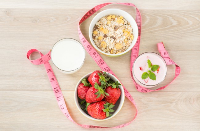 Meal Replacement Shakes and Weight Loss Products on Wooden Table