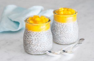 Chia Pudding with Peaches in Jars www.vitacost.com/blog