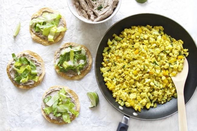 Breakfast Recipe: Tofu Scramble Tostadas Breakfast Recipe-Tofu Scramble Tostadas