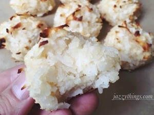 Close up of coconut macaroons cookie #glutenfree #recipe | www.vitacost.com/blog