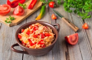 Easy-to-Make Spanish Rice With Vegetables in Bowl