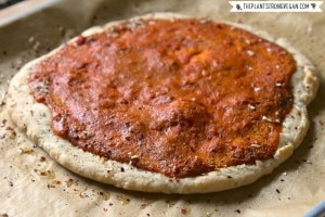 Vegan, gluten-free pizza crust with sauce #glutenfree #vegan www.vitacost.com/blog