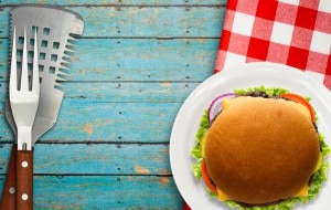 Veggie Burger with Grilling Tools for Healthy Summer Food Swaps www.vitacost.com/blog