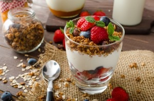 Parfait with coconut yogurt, fruit and granola www.vitacost.com/blog