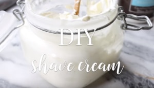 DIY Shave Cream in a Jar with a Spoon | www.vitacost.com/blog