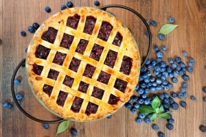 Blueberry-lemon pie with fresh blueberries #glutenfree www.vitacost.com/blog