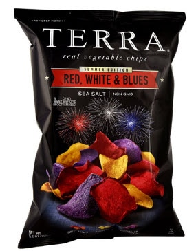 4th of July Party Essentials - Terra Red, White & Blue Real Vegetable Chips | www.vitacost.com/blog