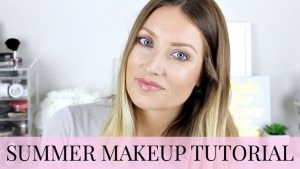 Video screenshot of makeup tutorial for summer | www.vitacost.com/blog