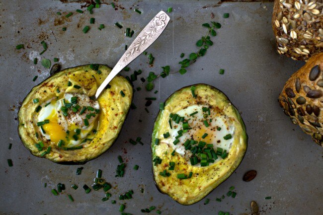 Egg baked into an avocado | www.vitacost.com/blog