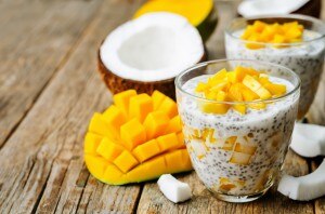 Chia seed pudding with mango and coconut #chiaseedpudding | www.vitacost.com/blog